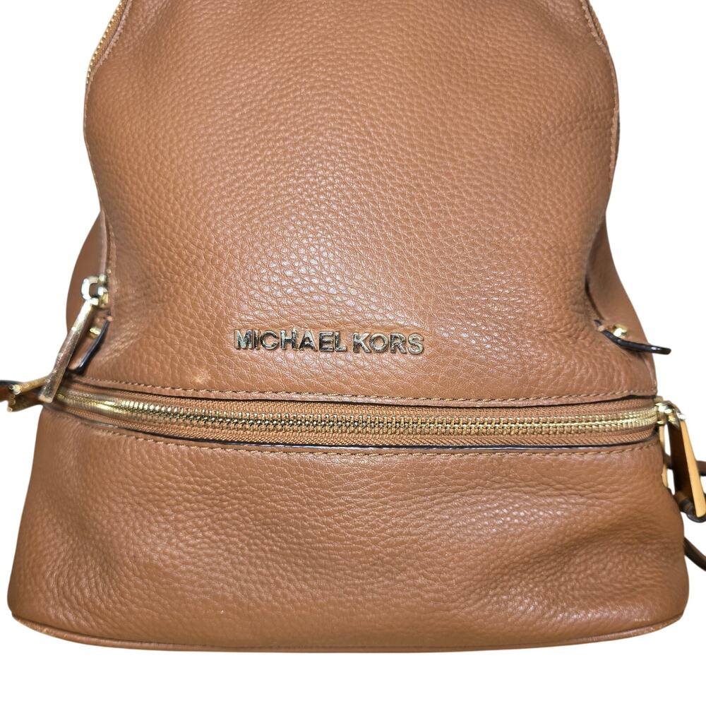 Michael Kors Rhea Medium Womens Girls Fashion Leather Backpack Bag Luggage - Picture 3 of 11